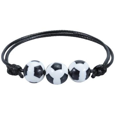 China Handmade Wax Thread FASHIONABLE Zooying Boys and Girls Sports Bracelet Football Baseball Tennis Bracelet for sale