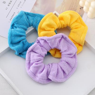 China Soft Cloth Hair D-Ring Towel Scrunchies Microfiber Hair Jewelry for sale