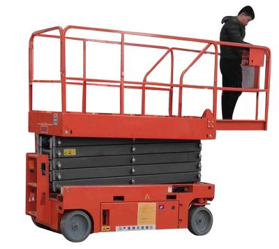 China Hotels Self Propelled Hydraulic Towable Pallet Airplane Mobile Diversion Scissor Lift 300kg for sale