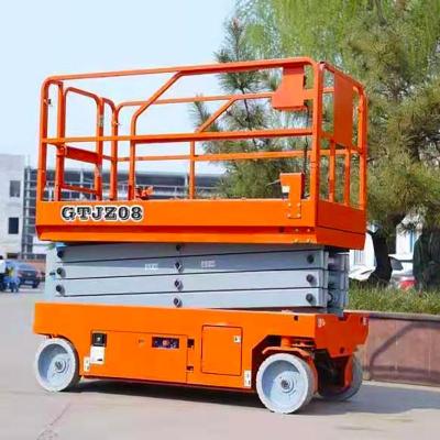 China Mobile Aerial Electric Trolley Lift Hotels Self Propelled Scissor Lift Maintenance Lifting Platform for sale