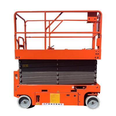 China Hotels Small Hydraulic Scissor Lift Self Propelled High Altitude Operation Lift Vehicle for sale