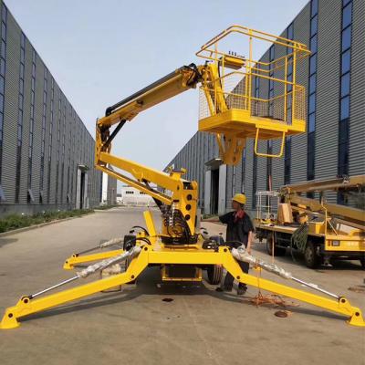 China Hotels Airport Port High Efficiency Nacell Boom Crawler Boom Car Lifts Towable Straight Curved Arm Lift Tables for sale