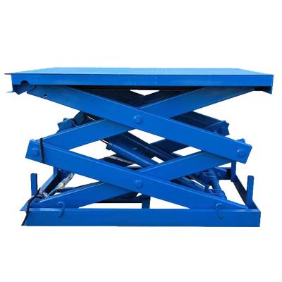 China Hotels fixed fork cutter platform electro-hydraulic lift type platform fork cutter loading, unloading and lifting for sale