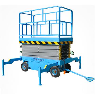 China Operation Mobile Aerial Forklift Maintenance Street Light Lift Hotels Electrohydraulic Scissor Lift for sale