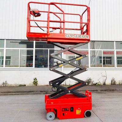 China Aerial Work Electric Remote Control Truck Mobile Hotels Crane Hydraulic Lift Fully Self-propelled 500 Kg Lifting Platform for sale