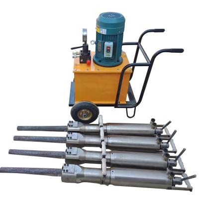 China Pumping Depth 500mm Drilling Hole Small Electric Hydraulic Rock Splitter Station Open Pit Rock Divider for sale