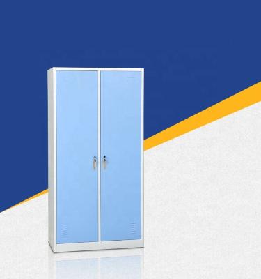 China Modern Closet 2 Door Living Room Metal Furniture Firmness Bedroom Steel Locker for Gym Clothes Cabinet almirah de godrej Clothes Cabinets for sale