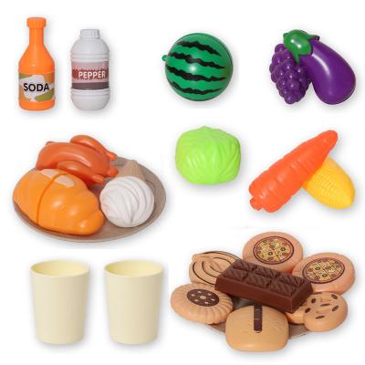 China Sinyo Factory Plastic OEM Kids Gift 32pcs Wheat Straw Material Play Vegetable Plastic Cookie Children's Favorite Kitchen Toy for sale