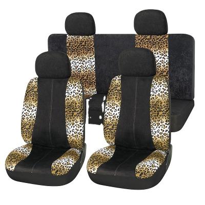 China Durable Customize Leopard Pattern Car Seat Cover Without Headrest for sale