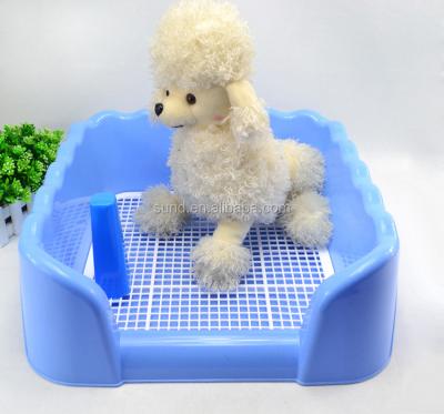 China Easy assembly New Durable plastic pet cat potty/cat litter pan / dog toliet non-slip base and durable for sale