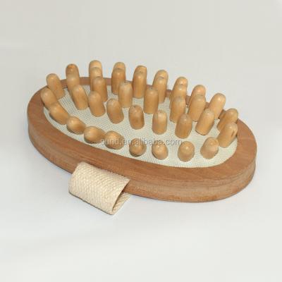 China Striping of stratum corneum,dry skin dody brush,SPA bath shower Massager, natural wooden body care tool,eliminate tiredness for sale