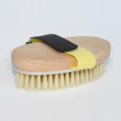 Chine Wonderful Natural Bristle Body bath Brush,Handheld Cleaning&massage Brush with adjustable nylon belt fit palm,Hook&Loop tape à vendre