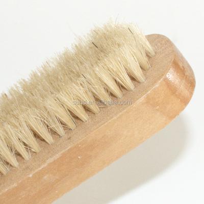 중국 promotion wooden body & bristle head finger nailbrush,pedicure-nail scrubber with cotton rope,dust cleaning brush,polish tool 판매용