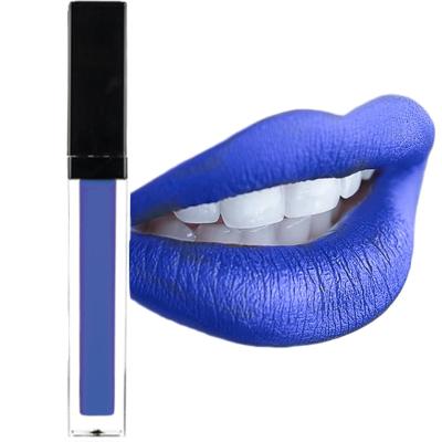 China Waterproof Make Your Own Lipstick Blue Matte Lipstick Organic Black Blue Waterproof Green Makeup Lipstick Private Label for sale