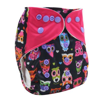 China Printed Cloth PUL Inner Waterproof Baby Diaper Cover Panties Reusable Diapers for sale