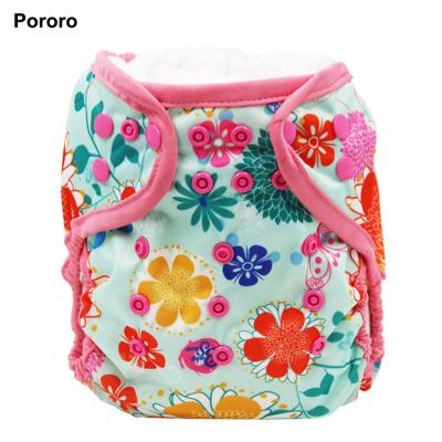 China Wholesale Printed Pororo Cloth Diaper With Colorful Puffing Washable Diaper Cover for sale