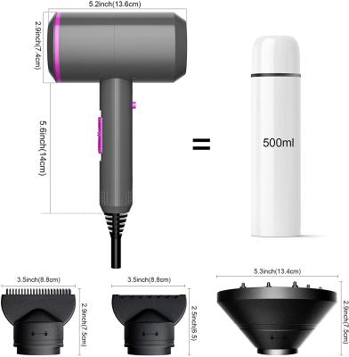 China 1800W Cold Wind Hair Dryer Temperature Control Salon Foldable Hot Ionic Multifunction Styling Tool Premium Negative Ionic Hair Dryer for sale