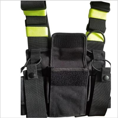 China Light Green Shockproof Ham Radio Chest Pack Backpack CB Walkie Talkie Case Cover Bag for Yaesu/Icom/Moto FB UV-5R GP340 CP040 for sale