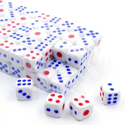 China 10 Mm Acrylic White Plastic Gaming Dot Dice Casino Uses Entertainment Venues for sale