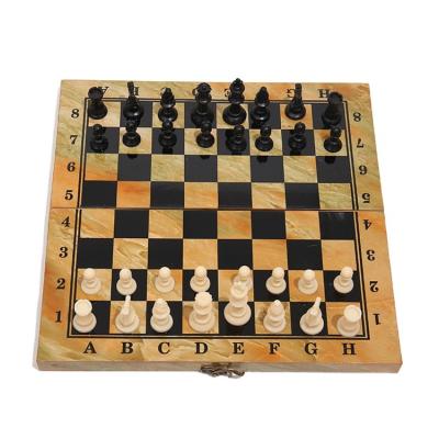 China Best Selling Wooden Chess Set Environmental Backgammon Chess Travel Chess Sets For Children Christmas Birthday Gift for sale