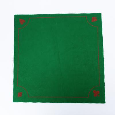 China Wholesale Environmental Hot Sale Classic Tablecloth Poker Green and Red Felt Square Tablecloth for sale