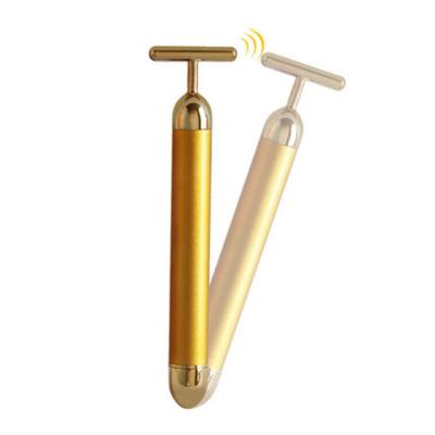 China Blood Vessel Removal Beauty Stick Massager Beauty Instrument Gold Handheld Physical Slim Face V Face for sale