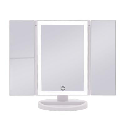 China Makeup Mirror 1x 2X 3X Triple Magnification Touch Control Portable High Definition LED Lighted Cosmetic Mirror For Women Gift for sale