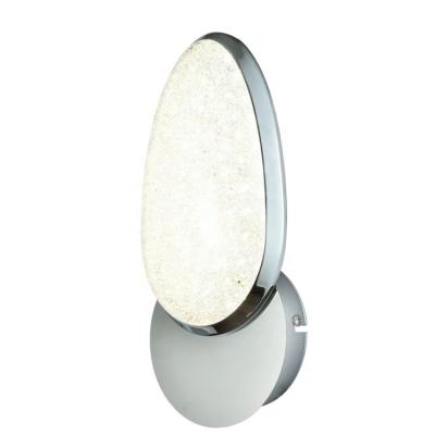 China Metal Hardware Chrome Color LED Modern Home Wall Light Mounted Wall Lamp for sale