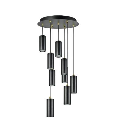 China Fashion Cylinder Shade Pendant Lamp Dining Room Pendant Light Hanging Glass Chandelier for sale