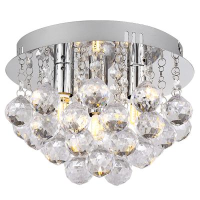 China Crystal Ceiling Light Modern Modern Fixture for Kitchen Island Entry Hallway Bedroom, G9 Base, Chrome Ceiling Lamp for sale