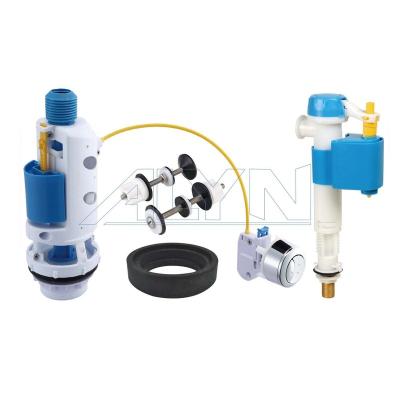 China Water Level Adjustment Tank Repair Kits Double Tank Toilet Flush Mechanism for sale