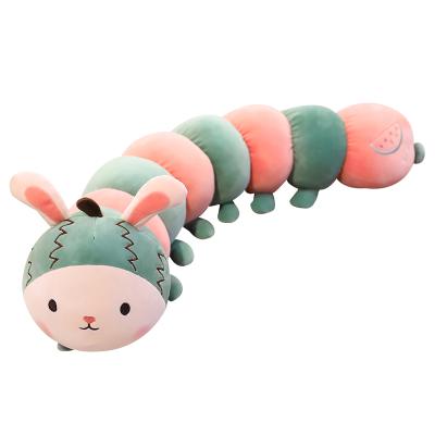 China Creative Colorful Plush Toy Doll Cartoon Grasshopper Plush Toy High Quality Big Worm Plush Pillow for sale