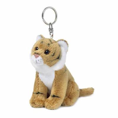 China Promotional Plush Toy Factory Customized Plush Toy Tiger Keychain Stuffed Tiger Key Ring for sale