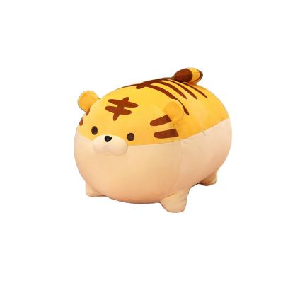 China Hot Sale Soft Chubby Custom Stuffed Animal Plushie Chewable Plush Toy Tiger Plush Pillow for sale