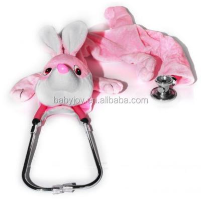 China Soft Plush Gift For Nurse Pink Rabbit Shaped Plush Stethoscope Cover for sale