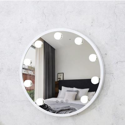 China Hot Selling New Design Lighted Lighted Wall Mounted Hollywood Makeup Mirror for sale