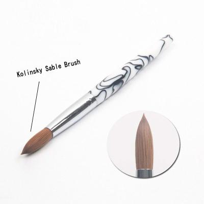 China 100% NAIL wholesale konlinsky sand hair acrylic grip nail art brush 2#-24# for sale