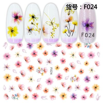 China Easy Apply Colorful Nail Art Stickers Lootaan Flower Spring Festival Valentine For Manicure for sale