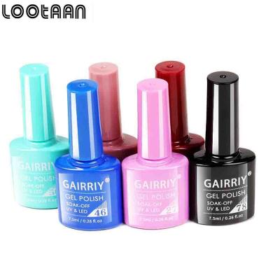 China Lootaan Professional Nail Beauty 7.5ml Soak Off Nail Polish Art Manicure Nails Gel Polish Cosmetics LED UV Gel Nail Polish for sale