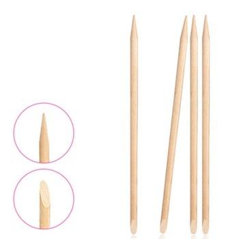 China Eco-friendly Disposable Private Label Salon Nail Remover Tool Orange Wood Stick Cuticle Pusher for sale