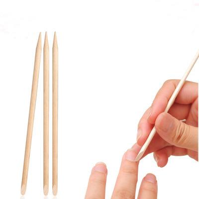 China Eco - Friendly Hot Sale Double Head Orange Wood Stick Nails Cuticle Pusher Remover for sale