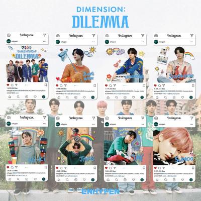 China ENHYPEN KPOP Photocards New Album DILEMMA Artificial DIMENSION Transparent Transparent Goods L307 Instagram Message Cards PVC Cards KPOP Cards for sale