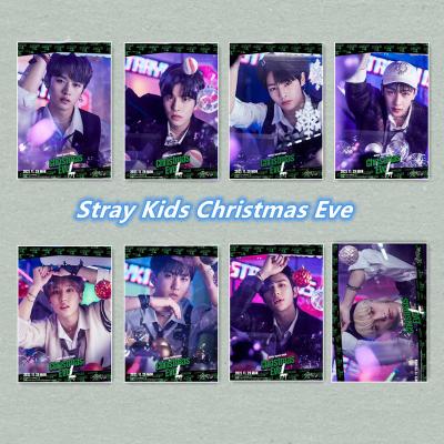 China Modern KPOP Posters Wave Kids Newest Poster l Customizable Christmas Eve 1PCS/set Straykids Song Self Adhesive Sticker L377 for sale