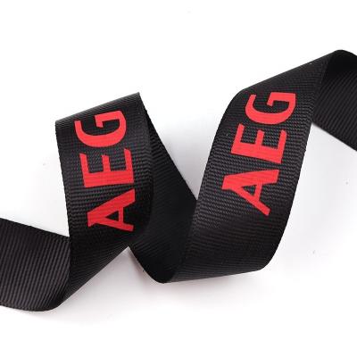 China Wholesale Bowknot 2.5cm Width Custom Grosgrain Printed Ribbon Brand Present Logo Ribbon for sale