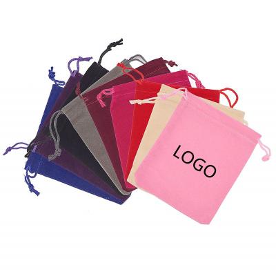 China Wholesale Pouch Small Promotion Jewelry Drawstring Gift Velvet Bag for sale