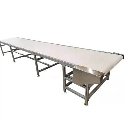 China Cheap Size Heat Resistant Adjustable Flat Aluminum Frame Price PU Food Grade White Belt Conveyor for sale