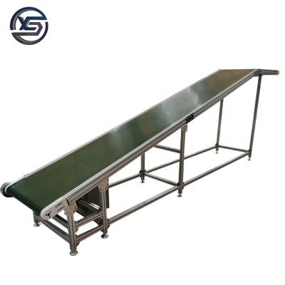 China Electric Multi-Use PVC Belt Conveyor Slope Belt Conveyor Heat Resistant Customized Green Belt Conveyor for sale