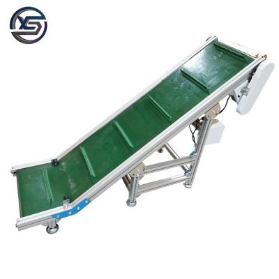 China Factory Custom Green PVC Belt Conveyor High Quality Heat Resistant Climbing Slope Baffle Inclined Belt Conveyor for sale