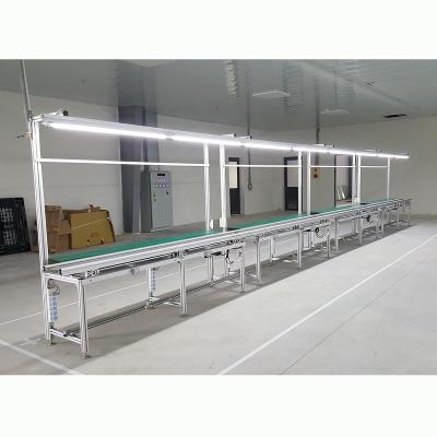 China Heat Resistant Customized Assembly Line Industrial Transfer Green Pvc Belt Conveyor for sale