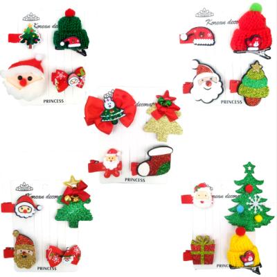 China For Lovely Pet Accessories Pet Christmas Hair Accessories Pet Clips In Colorful Bundle Cards for sale